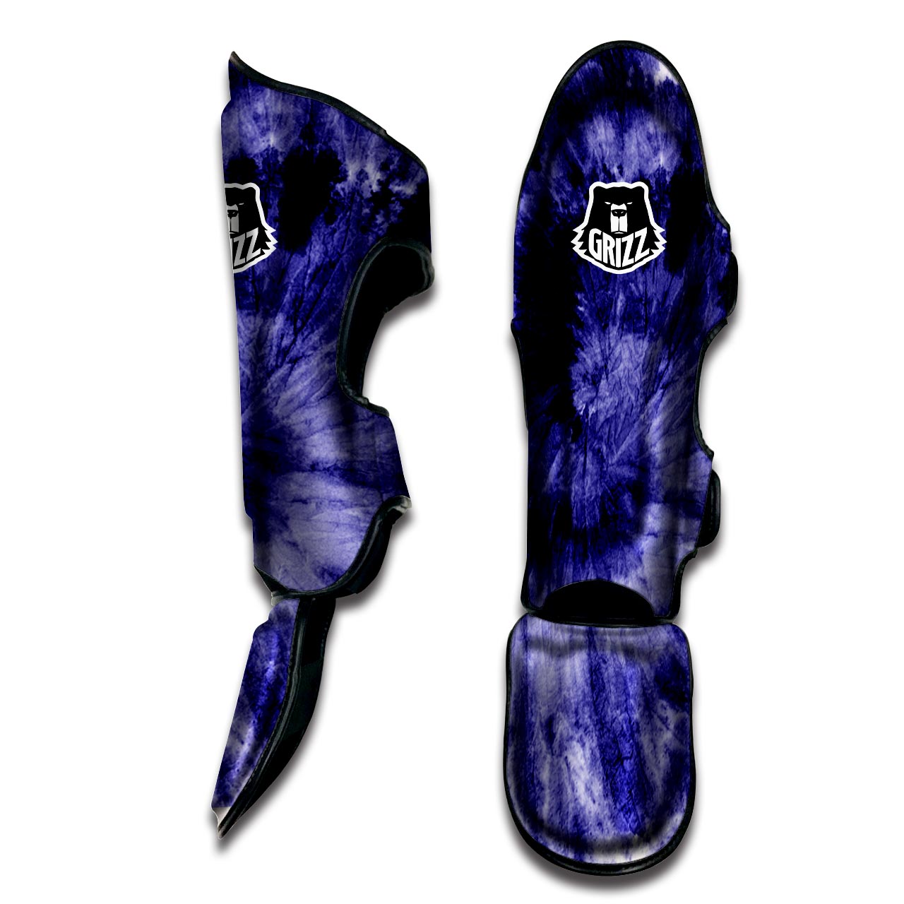 Tie Dye Blue Muay Thai Shin Guard-grizzshop