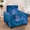 Tie Dye Blue Print Armchair Cover-grizzshop