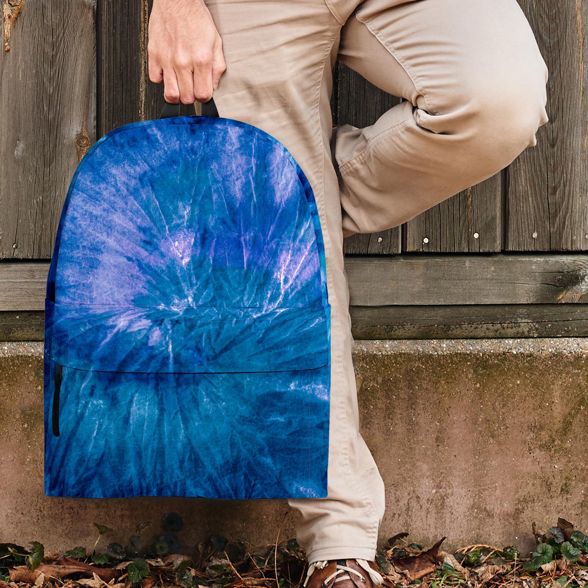 Tie Dye Blue Print Backpack-grizzshop