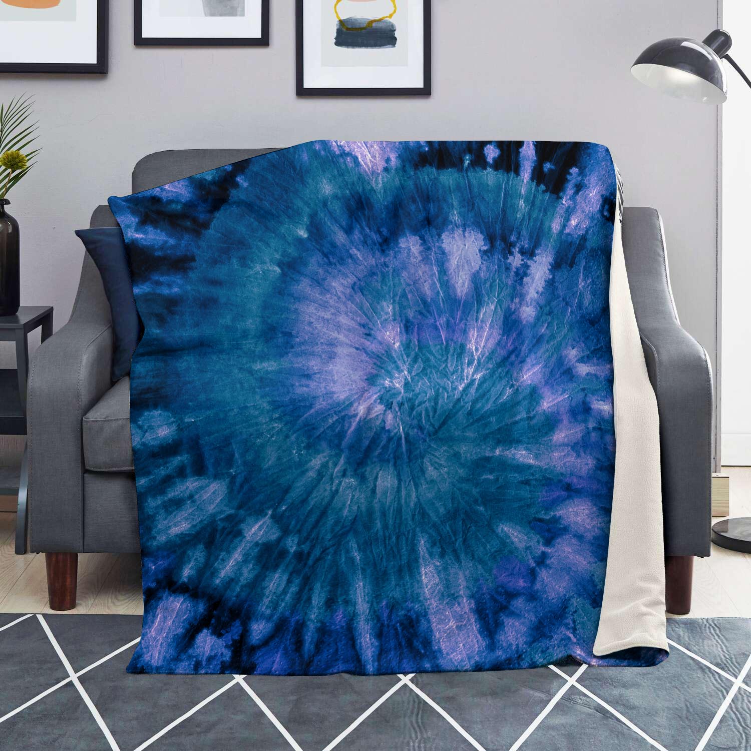 Tie Dye Blue Print Blanket-grizzshop