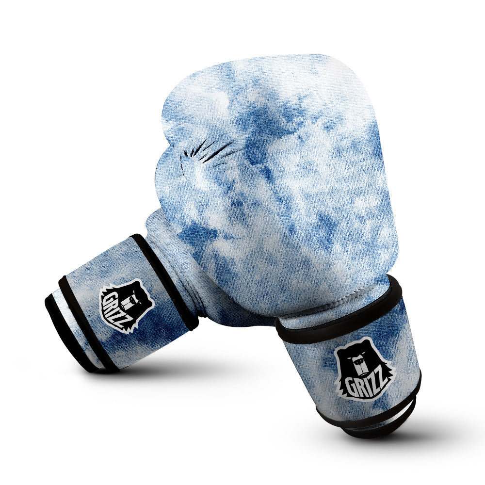 Tie Dye Blue Print Boxing Gloves-grizzshop