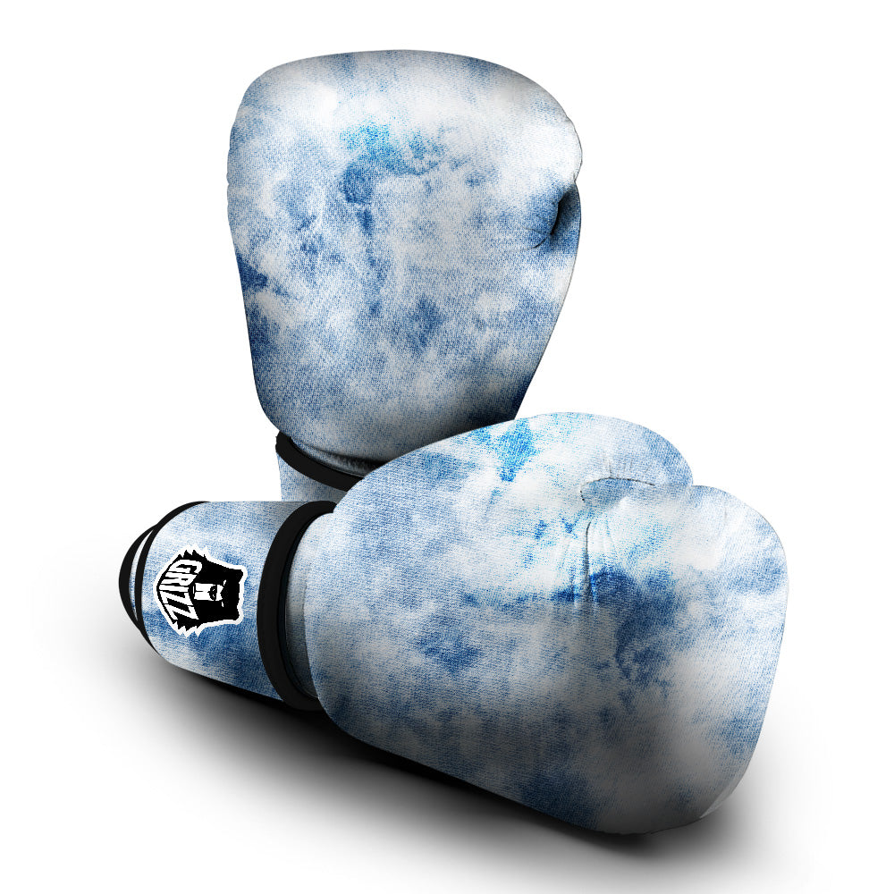 Tie Dye Blue Print Boxing Gloves-grizzshop