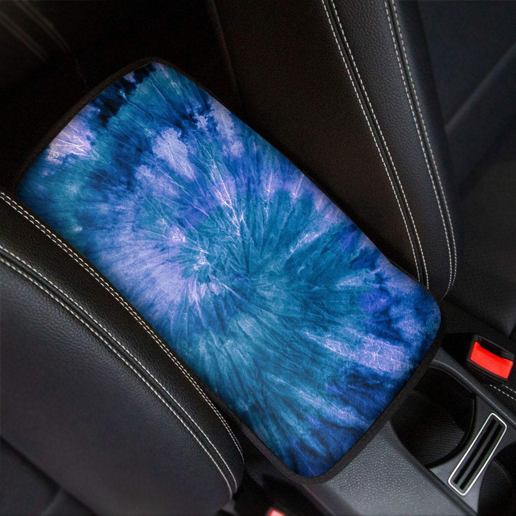 Tie Dye Blue Print Car Console Cover-grizzshop