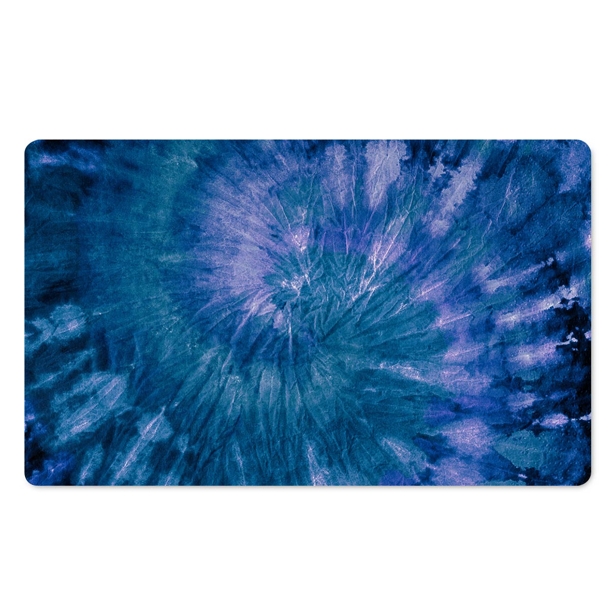 Tie Dye Blue Print Door Mat-grizzshop