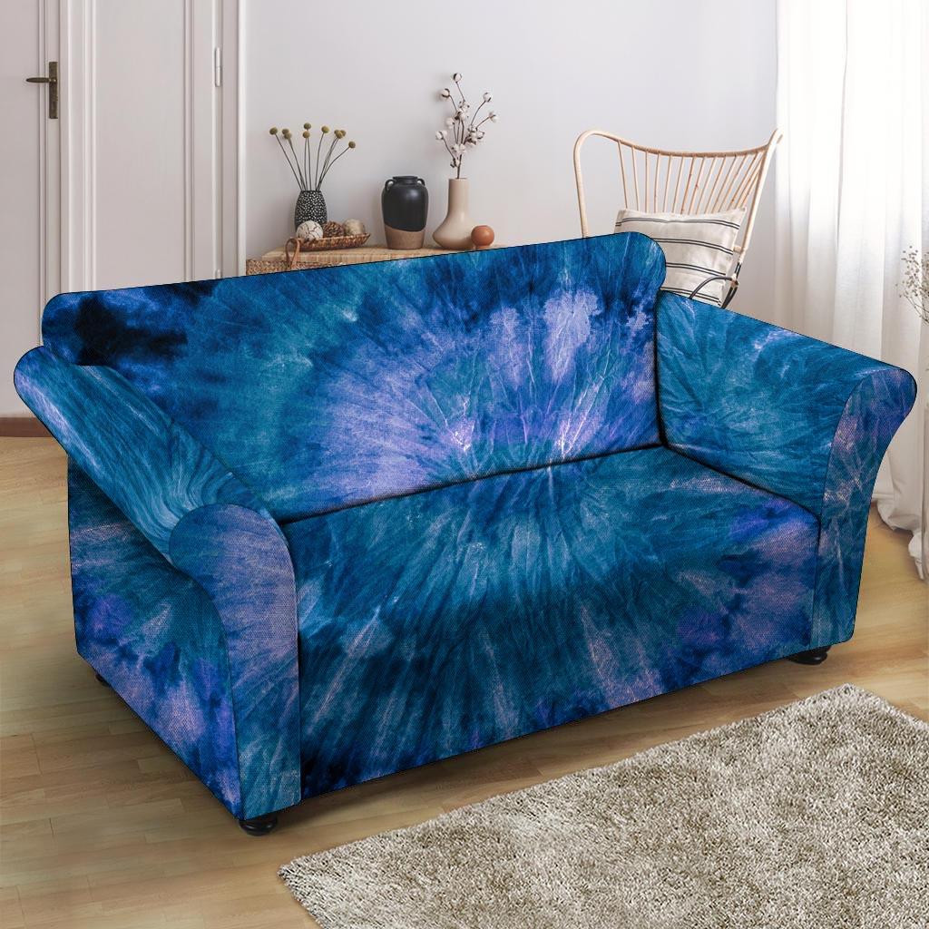 Tie Dye Blue Print Loveseat Cover-grizzshop