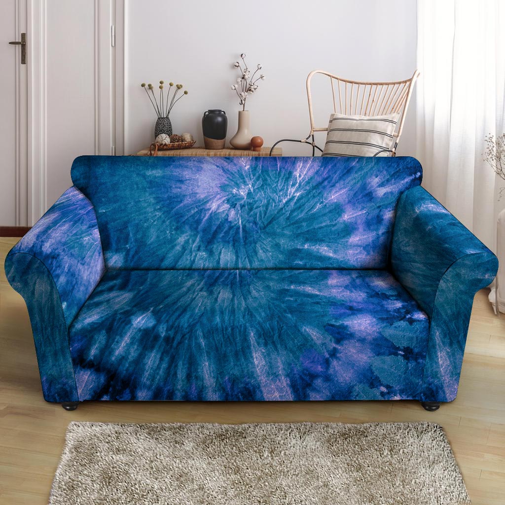 Tie Dye Blue Print Loveseat Cover-grizzshop