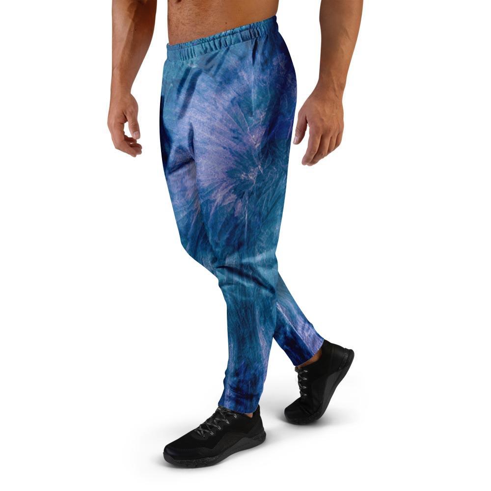 Tie Dye Blue Print Men's Joggers-grizzshop