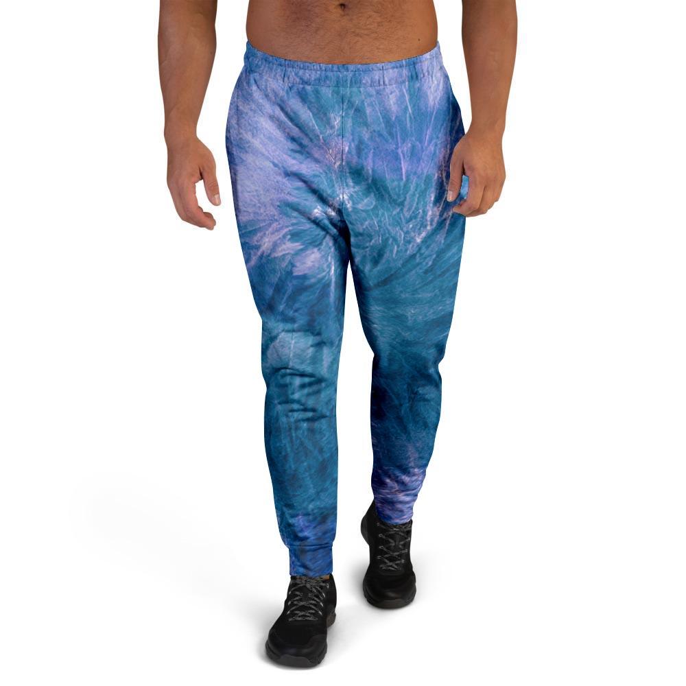 Tie Dye Blue Print Men's Joggers-grizzshop