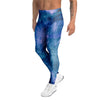 Tie Dye Blue Print Men's Leggings-grizzshop