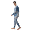 Tie Dye Blue Print Men's Pajamas-grizzshop