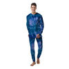 Tie Dye Blue Print Men's Pajamas-grizzshop