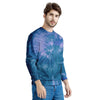 Tie Dye Blue Print Men's Sweatshirt-grizzshop