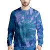 Tie Dye Blue Print Men's Sweatshirt-grizzshop