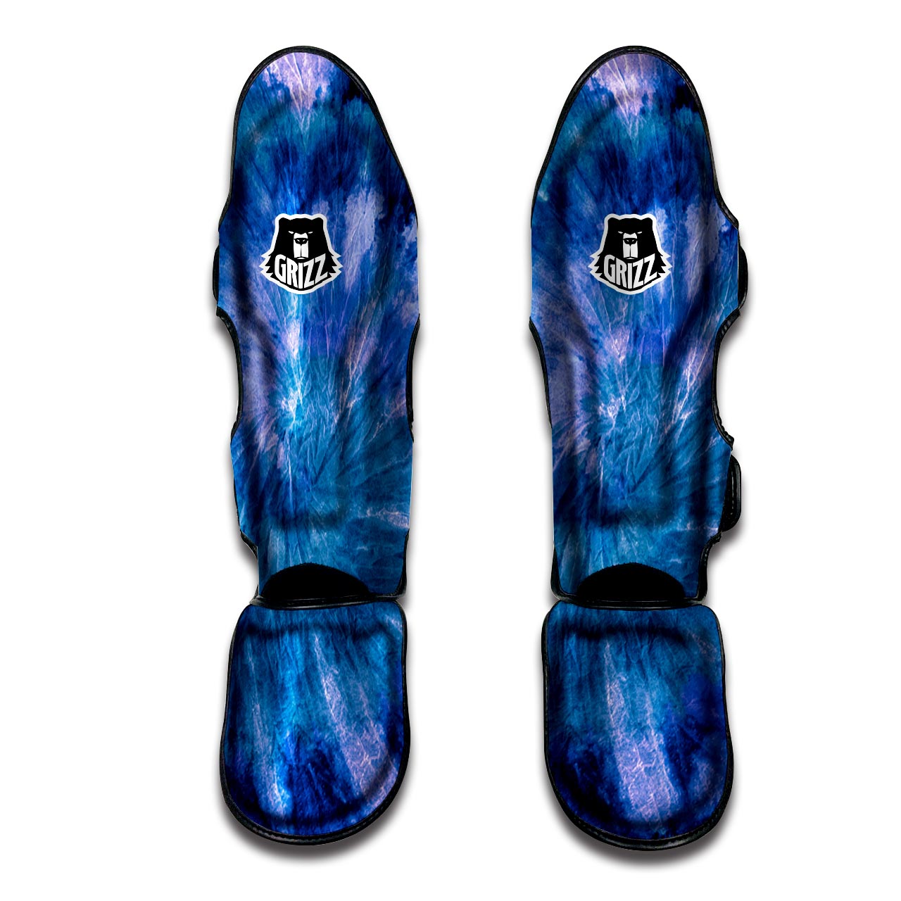 Tie Dye Blue Print Muay Thai Shin Guard-grizzshop