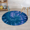 Tie Dye Blue Print Round Rug-grizzshop