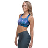 Tie Dye Blue Print Sports Bra-grizzshop