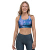 Tie Dye Blue Print Sports Bra-grizzshop