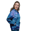 Tie Dye Blue Print Women's Hoodie-grizzshop