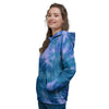 Tie Dye Blue Print Women's Hoodie-grizzshop