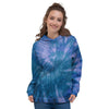 Tie Dye Blue Print Women's Hoodie-grizzshop