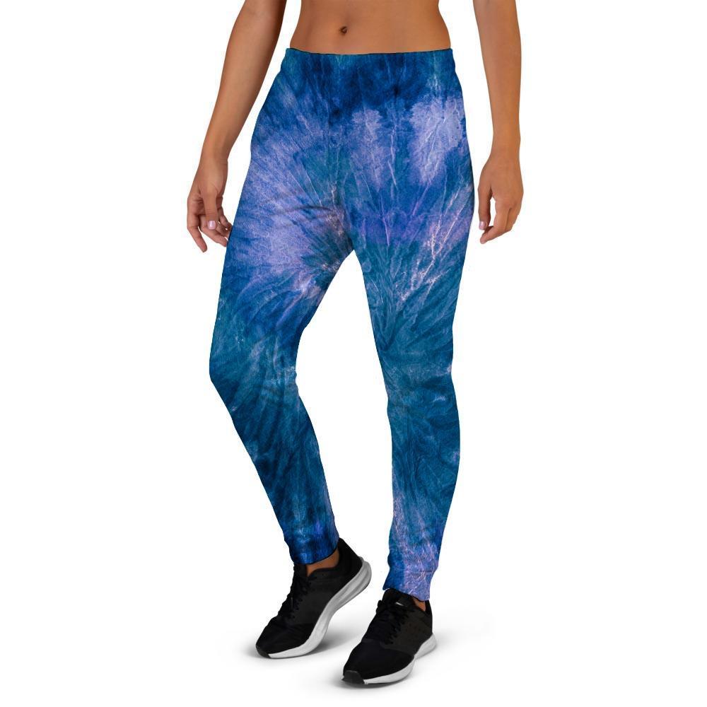 Tie Dye Blue Print Women's Joggers-grizzshop