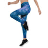 Tie Dye Blue Print Women's Leggings-grizzshop