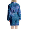 Tie Dye Blue Print Women's Robe-grizzshop