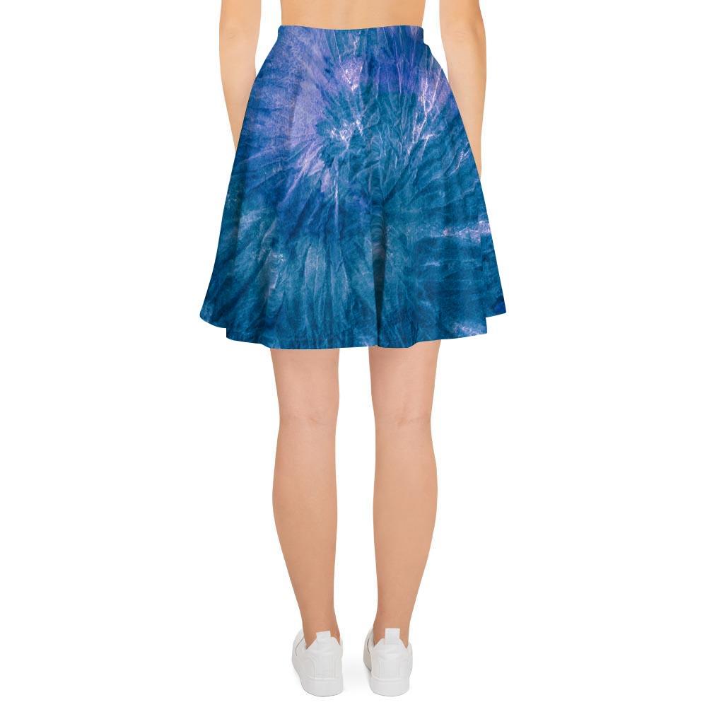 Tie Dye Blue Print Women's Skirt-grizzshop