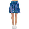 Tie Dye Blue Print Women's Skirt-grizzshop