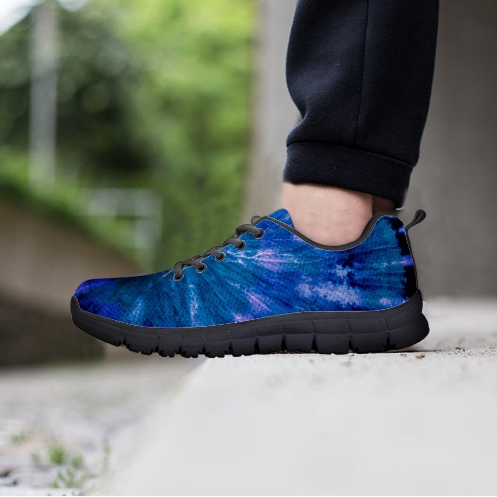 Tie Dye Blue Print Women's Sneakers-grizzshop