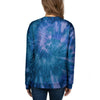 Tie Dye Blue Print Women's Sweatshirt-grizzshop