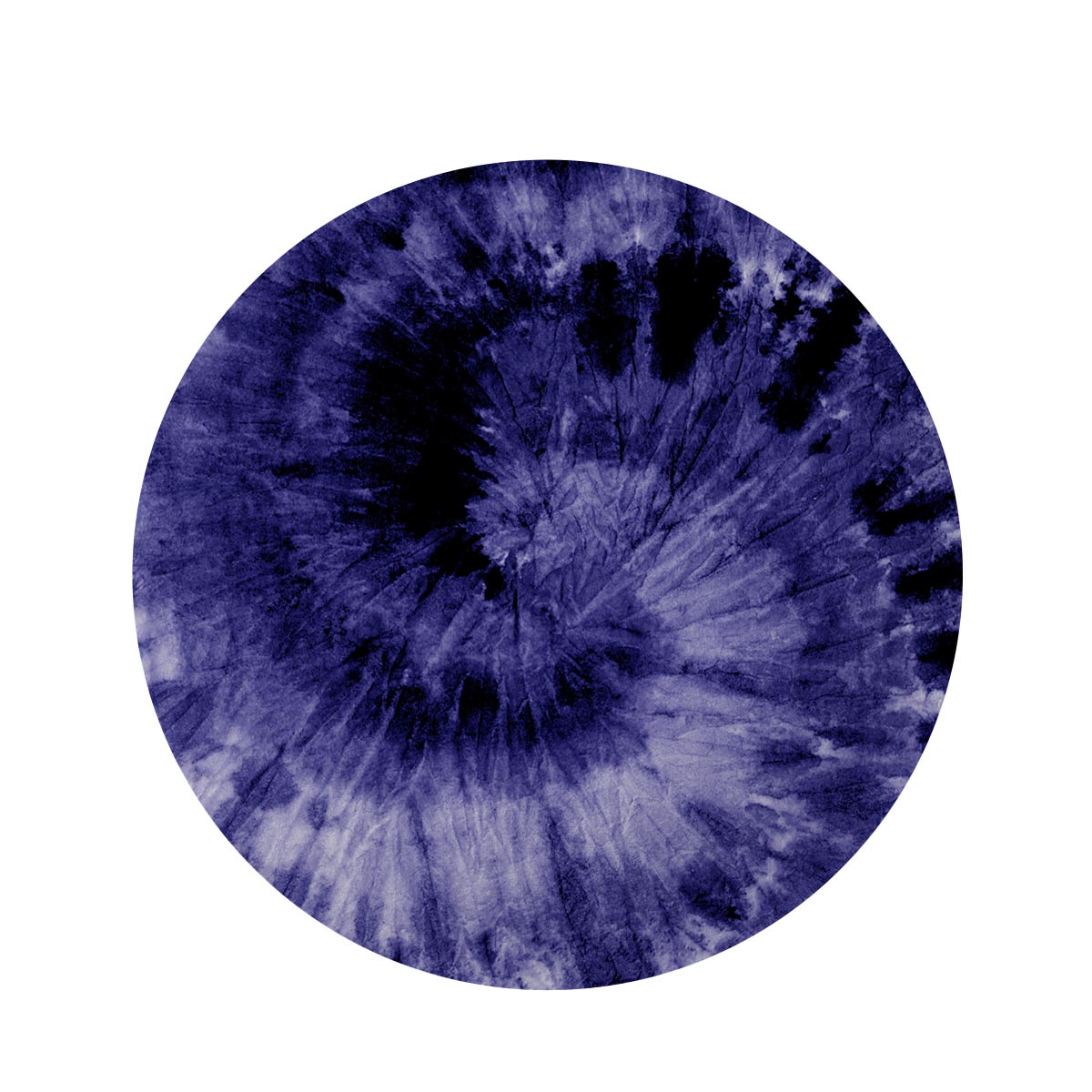 Tie Dye Blue Round Rug-grizzshop