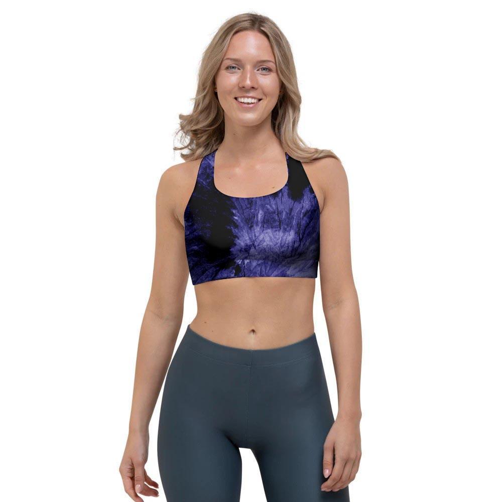 Tie Dye Blue Sports Bra-grizzshop