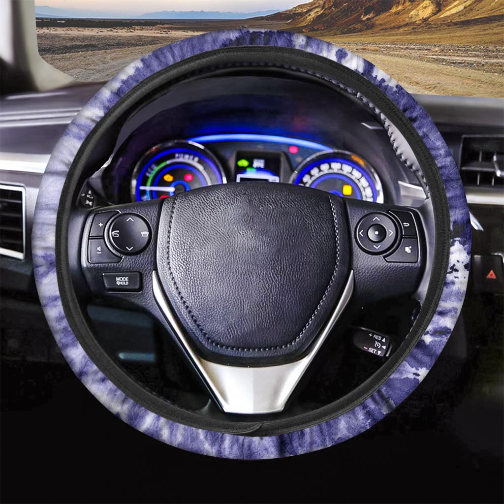 Tie Dye Blue Steering Wheel Cover-grizzshop