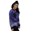 Tie Dye Blue Women's Bomber Jacket-grizzshop