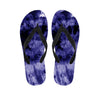 Tie Dye Blue Women's Flip Flops-grizzshop