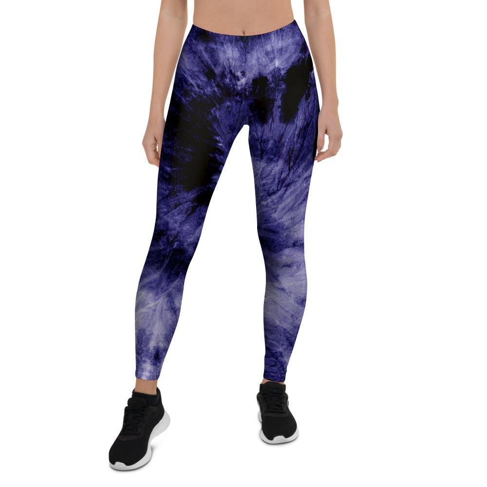 Tie Dye Blue Women's Leggings-grizzshop