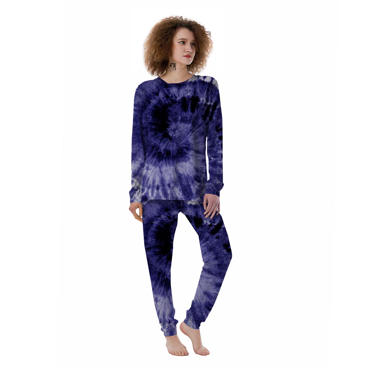 Tie Dye Blue Women's Pajamas-grizzshop