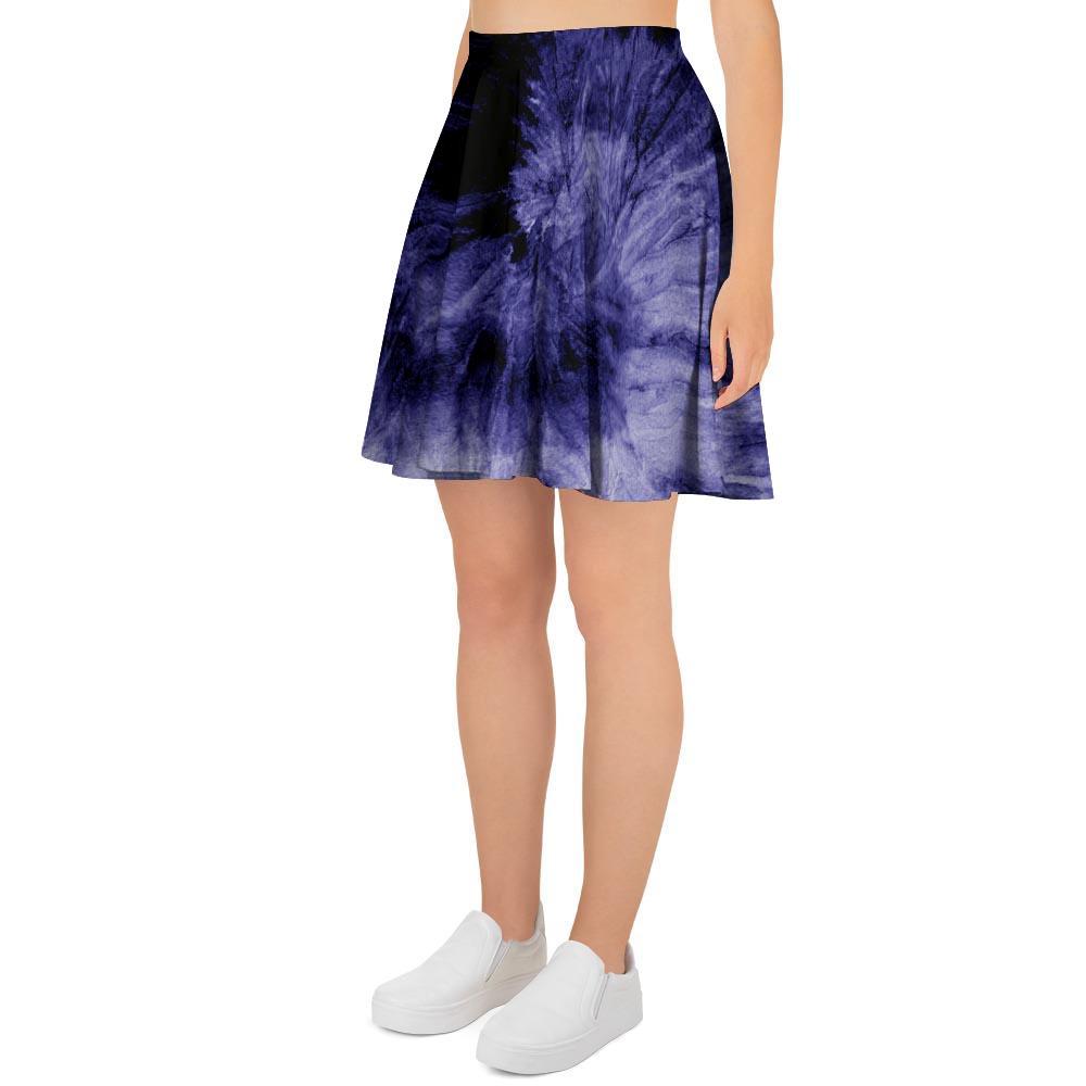 Tie Dye Blue Women's Skirt-grizzshop