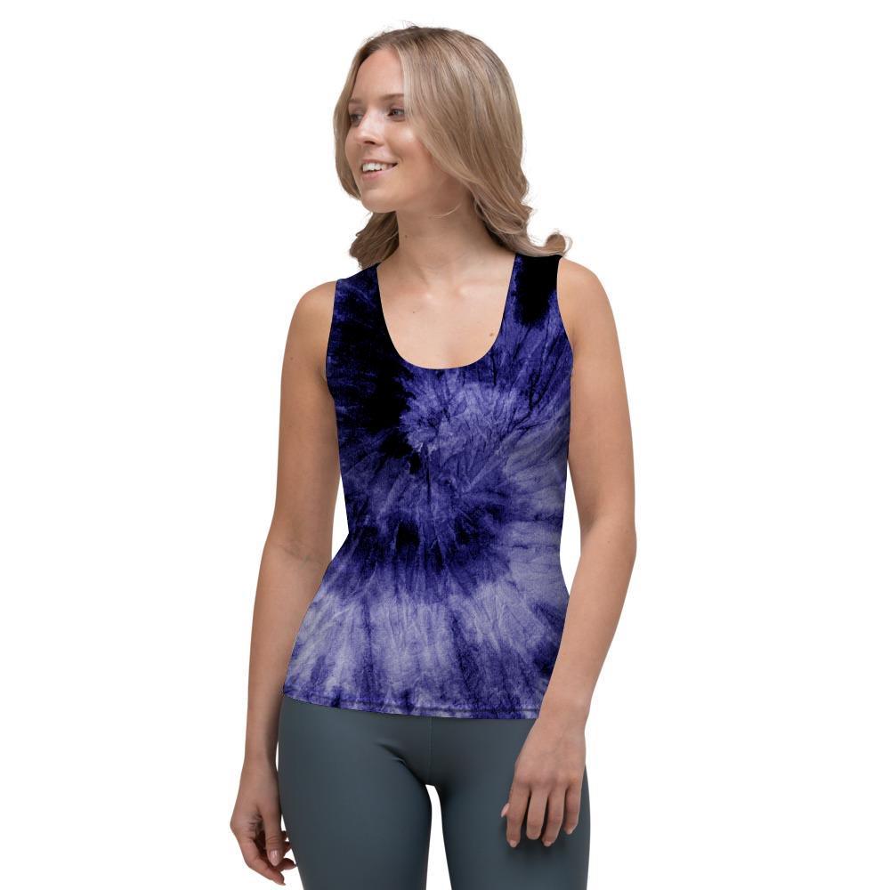 Tie Dye Blue Women's Tank Top-grizzshop