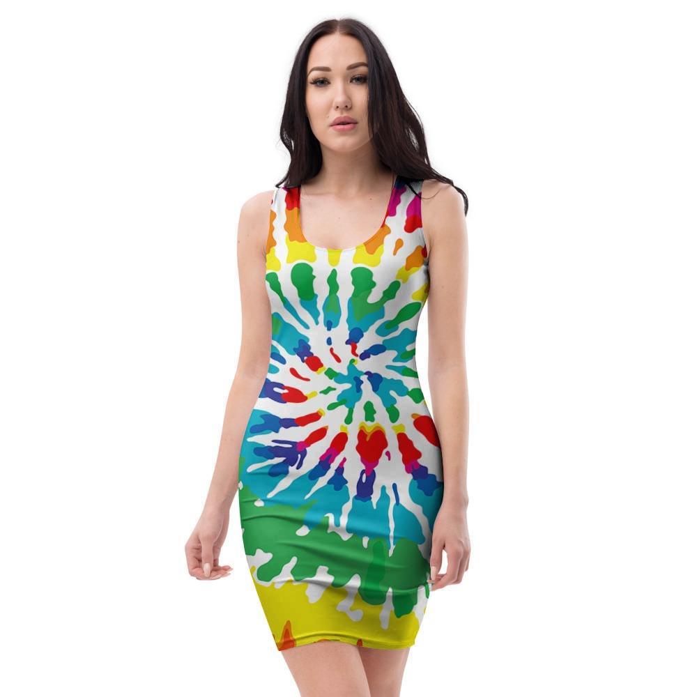 Tie Dye Bodycon Dress-grizzshop