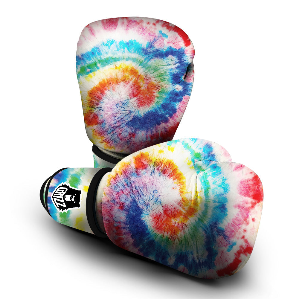 Tie Dye Bright Spiral Print Boxing Gloves-grizzshop