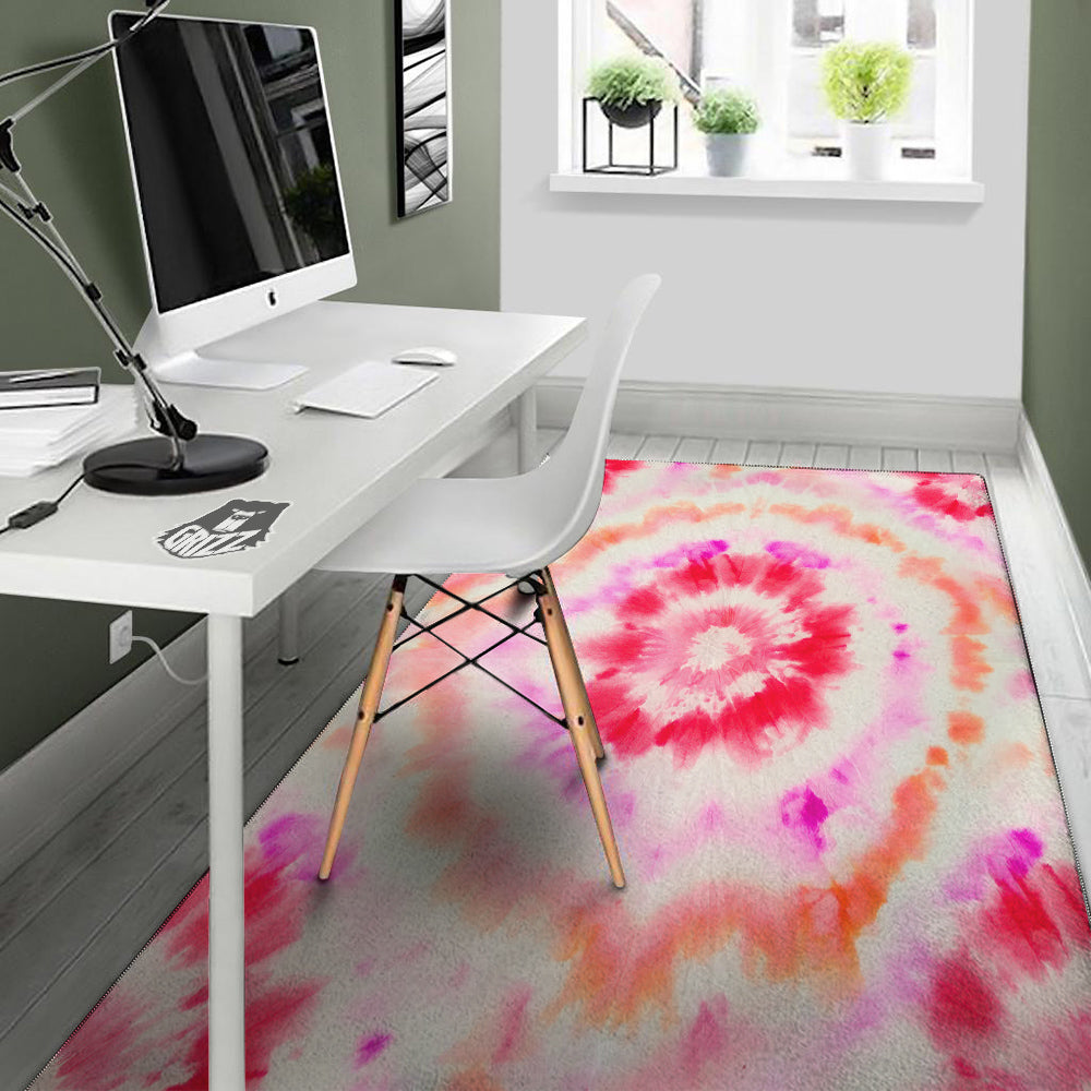Tie Dye Circle Print Floor Mat-grizzshop