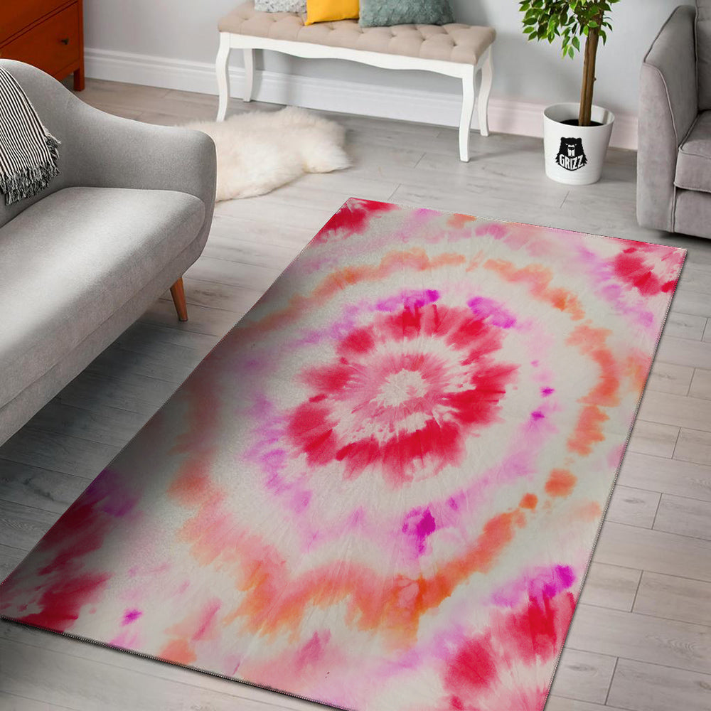 Tie Dye Circle Print Floor Mat-grizzshop