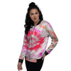 Tie Dye Circle Print Women's Bomber Jacket-grizzshop