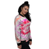 Tie Dye Circle Print Women's Bomber Jacket-grizzshop