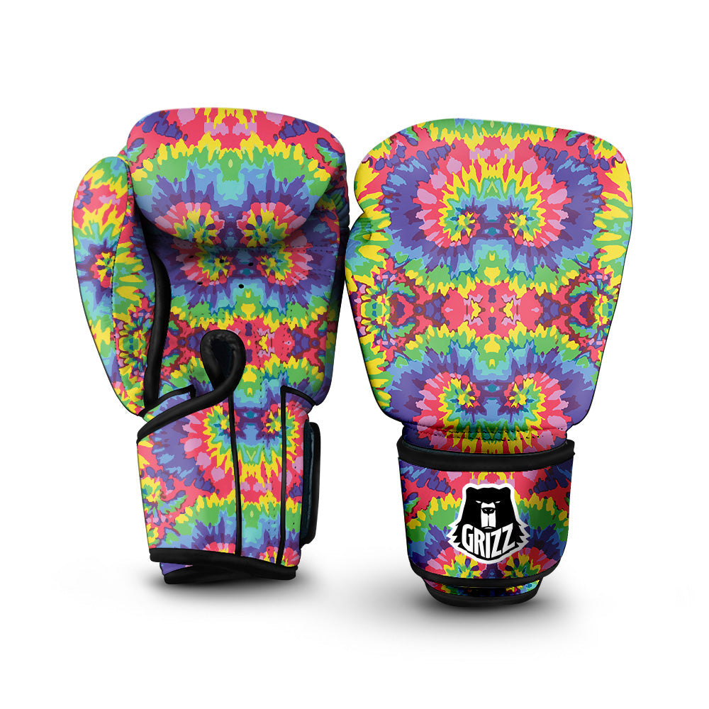 Tie Dye Colorful Abstract Print Pattern Boxing Gloves-grizzshop