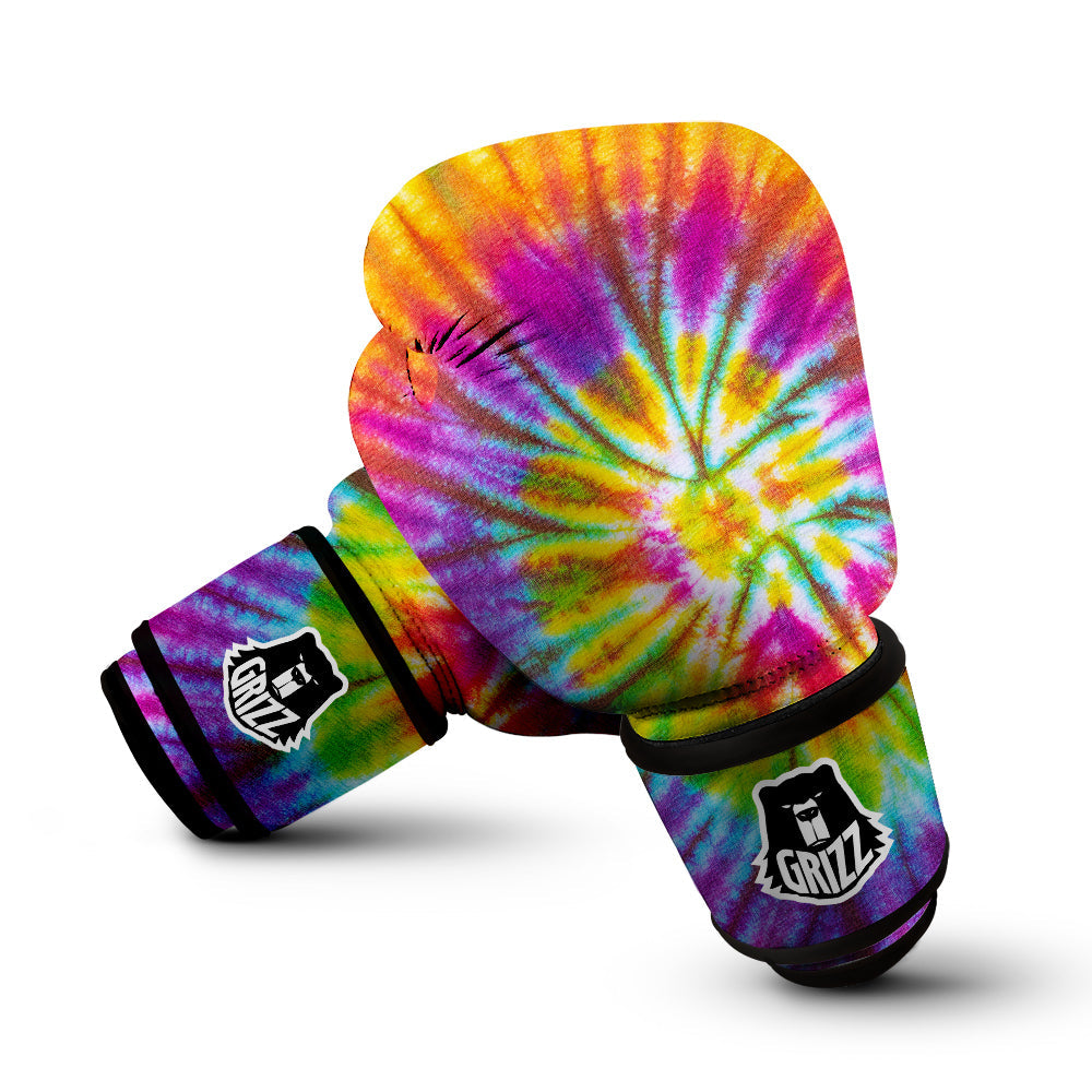 Tie Dye Colorful Hippie Print Boxing Gloves-grizzshop