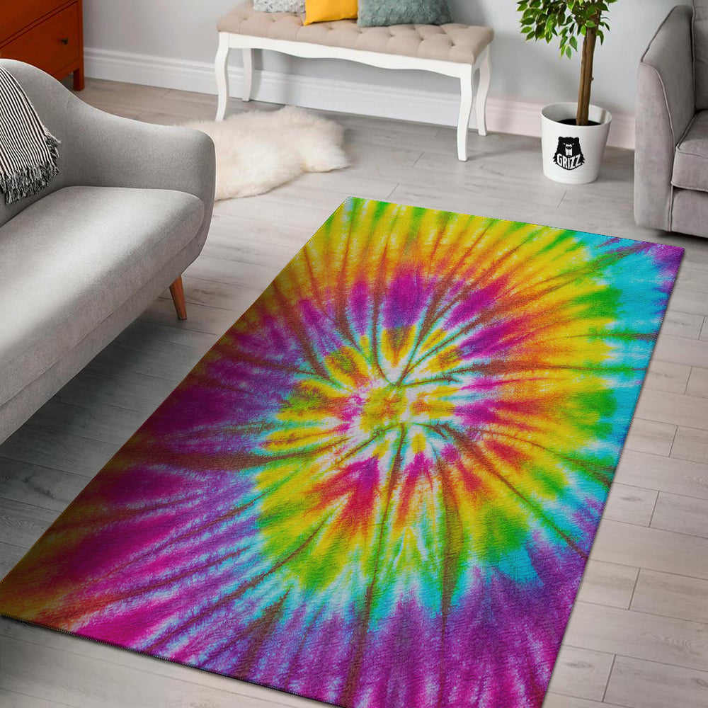Tie Dye Colorful Hippie Print Floor Mat-grizzshop