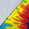 Tie Dye Heart Pattern Print Blanket-grizzshop